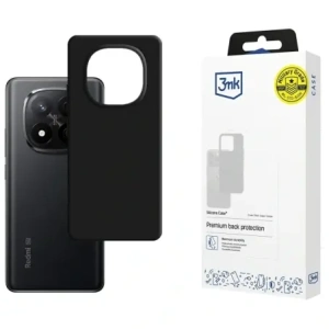 Hurtownia GSM - Husă din silicon 3MK pentru Xiaomi Redmi Note 14 Pro+ Plus neagră - 3MK16475 - {ean13} - Hurt