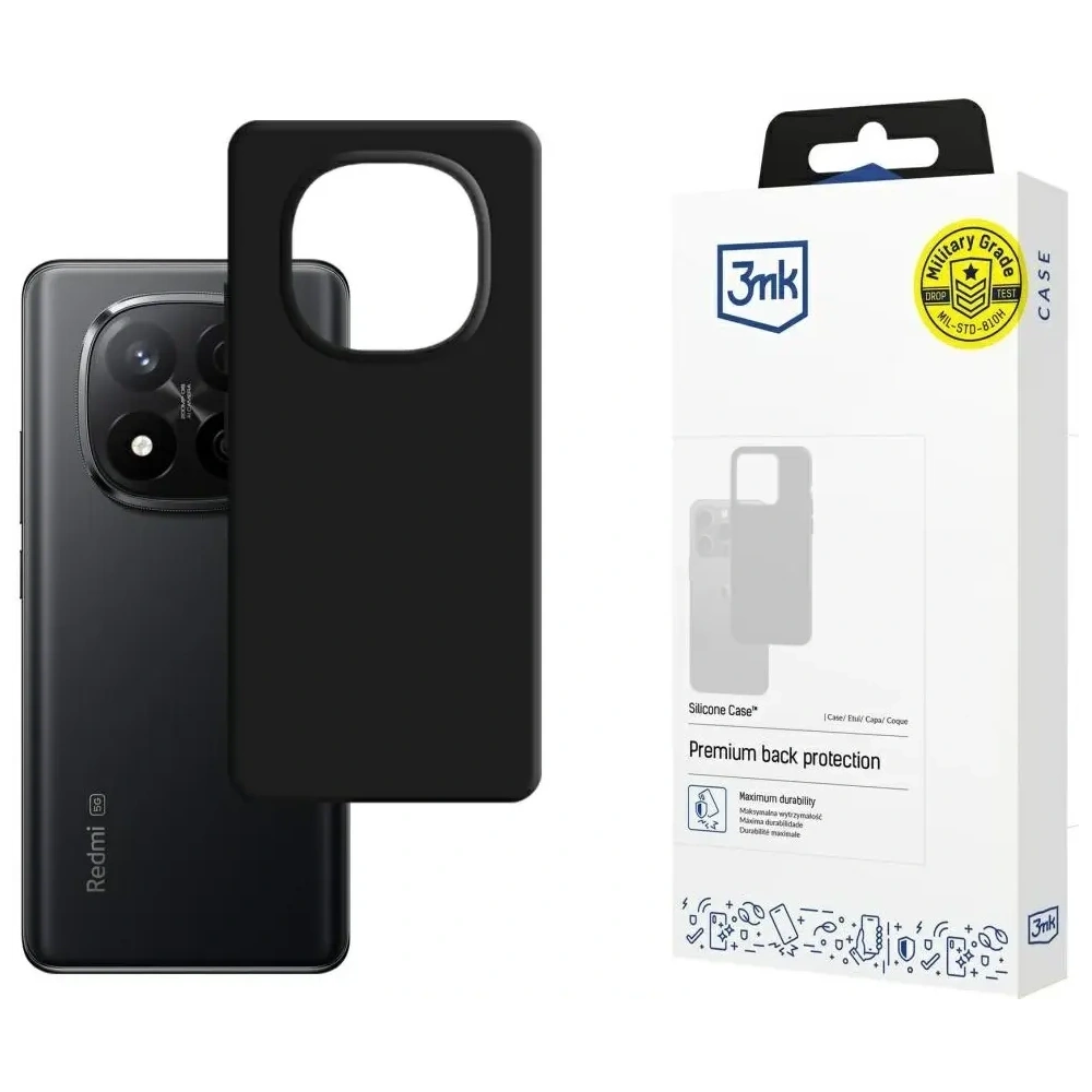 Hurtownia GSM - 3MK Szilikon tok Xiaomi Redmi Note 14 Pro+ Plus fekete - 3MK16475 - {ean13} - Hurt