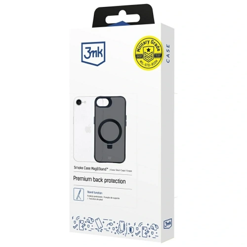 Etui 3MK Smoke Case do Apple iPhone 16e MagSafe & Stand