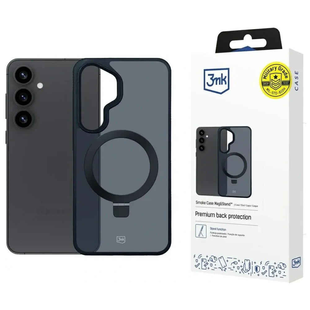 Hurtownia GSM - 3MK Smoke Case Samsung Galaxy S25 MagSafe și Suport - 3MK16477 - {ean13} - Hurt