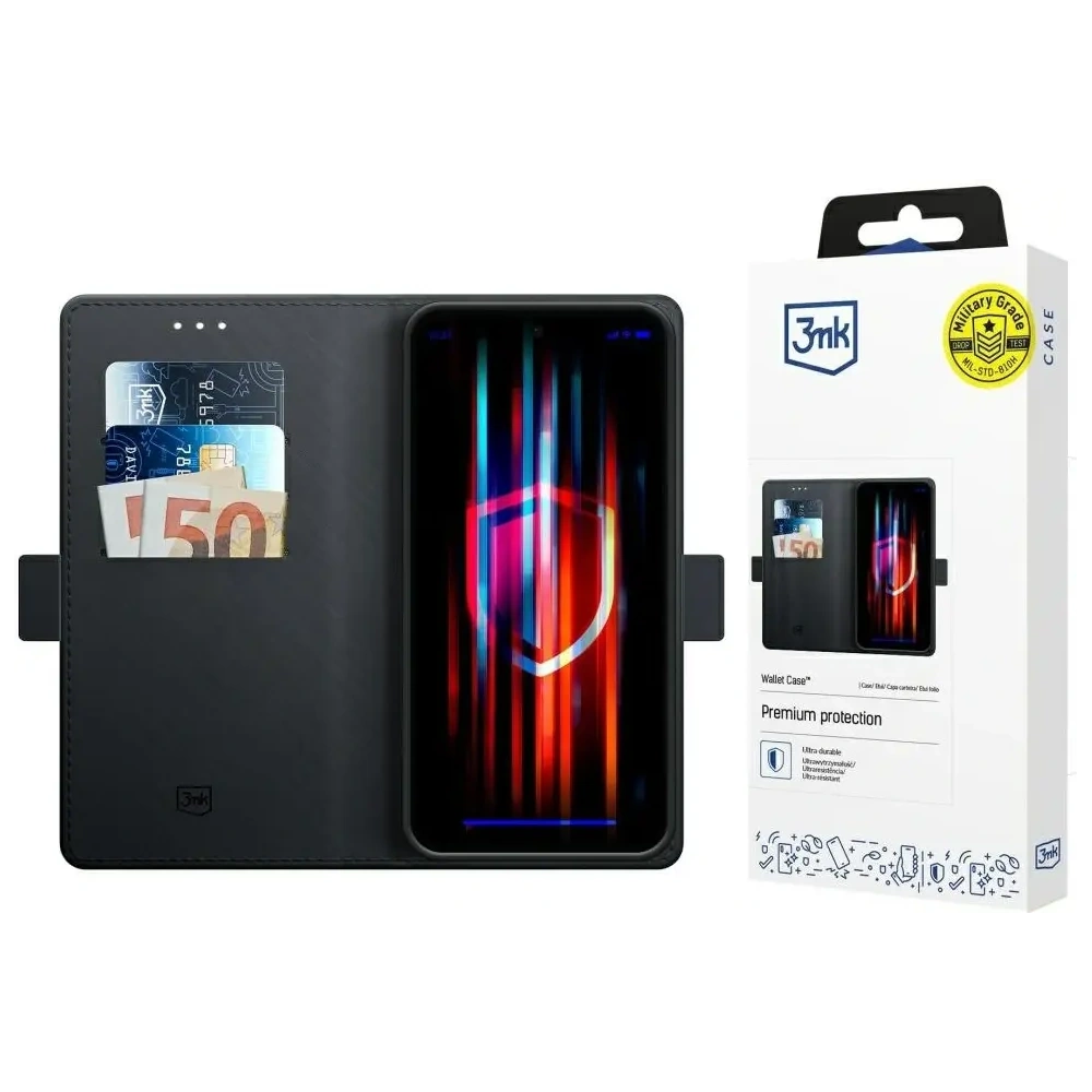 Hurtownia GSM - Etui z klapką 3MK Wallet Case do Redmi Note 14 Pro+ Plus czarny - 3MK16489 - {ean13} - Hurt