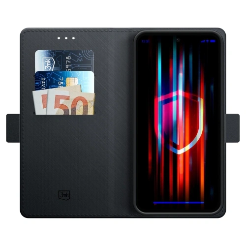 Etui z klapką 3MK Wallet Case do Samsung Galaxy S25 czarny