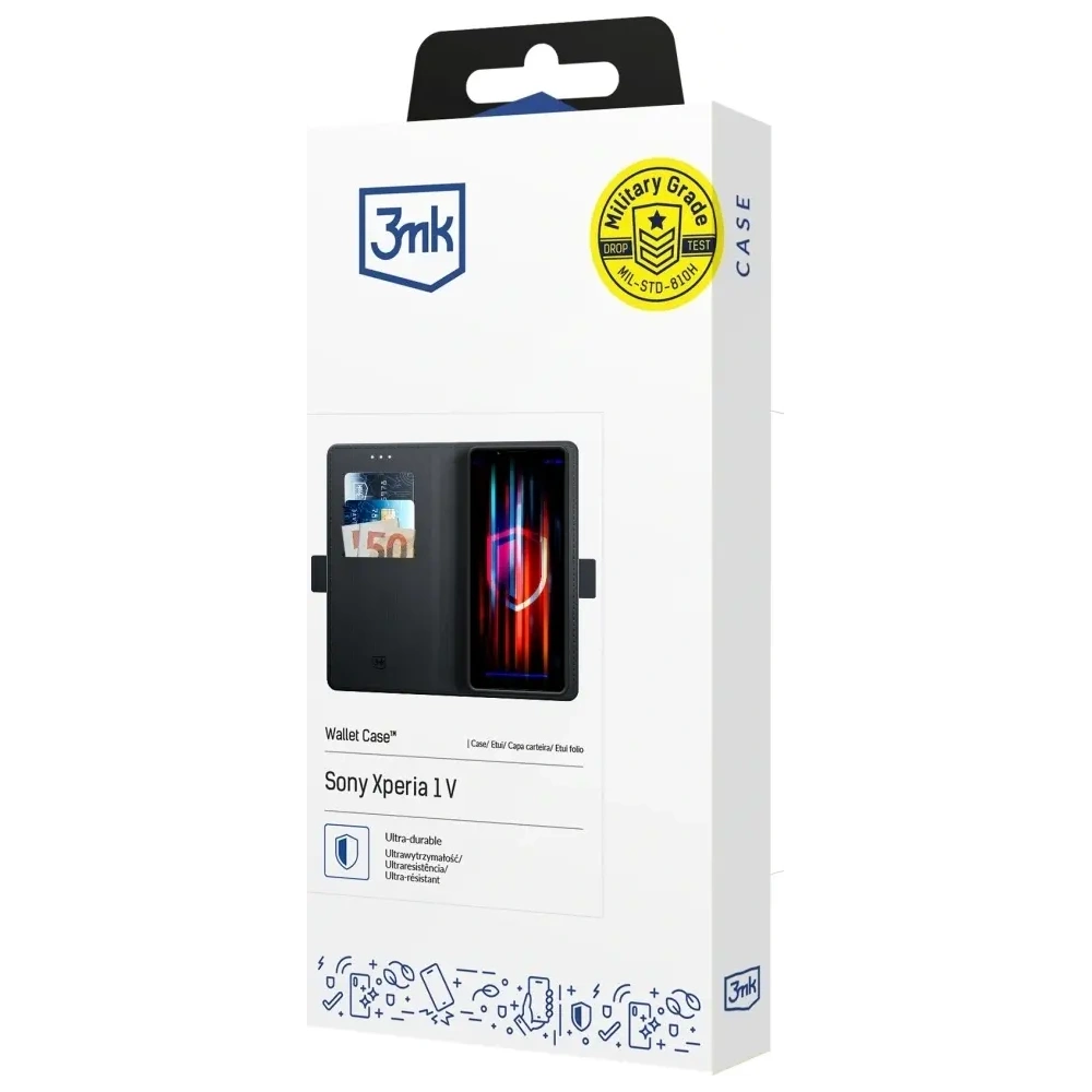 Hurtownia GSM - Husa 3MK Wallet pentru Sony Xperia 1 V neagră - 3MK16496 - {ean13} - Hurt