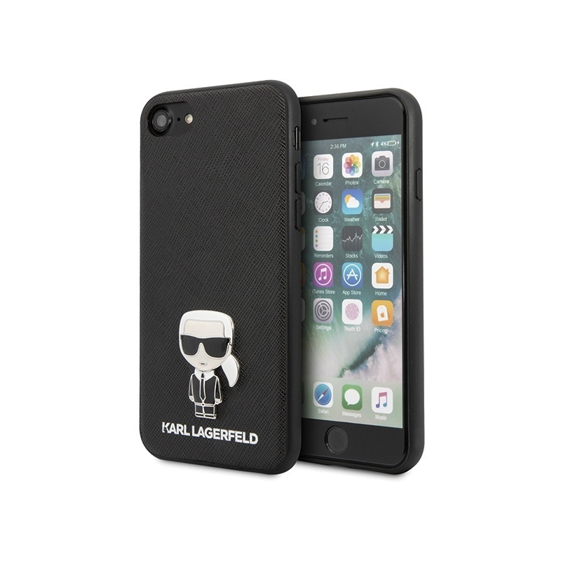 Karl Lagerfeld Distributor - 3700740475911 - KLD294BLK - Karl Lagerfeld KLHCI8IKFBMBK Apple iPhone SE 2022/SE 2020/8/7 hardcase black Saffiano Ikonik - B2B homescreen