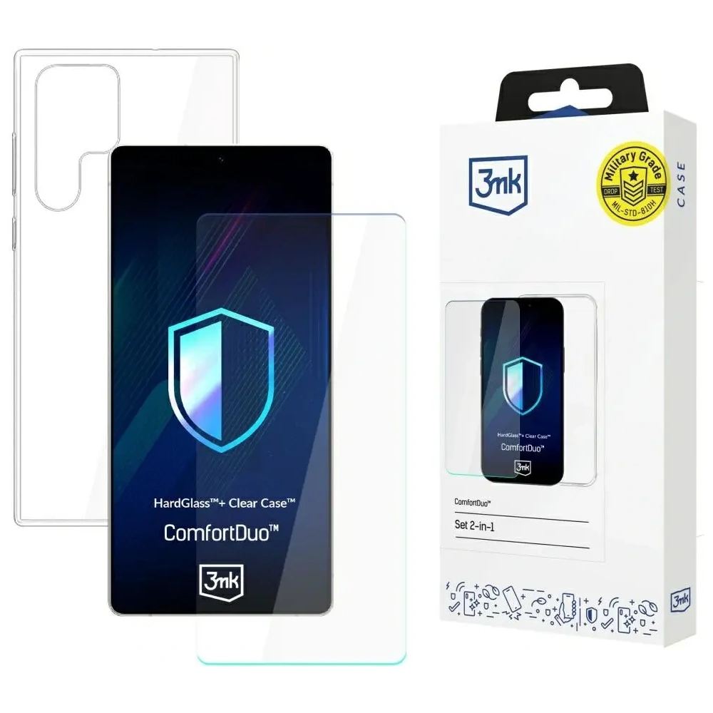 Hurtownia GSM - Zestaw 3MK ComfortDuo Clear HardGlass + Clear Case do Samsung Galaxy S25 Ultra - 3MK16587 - {ean13} - Hurt