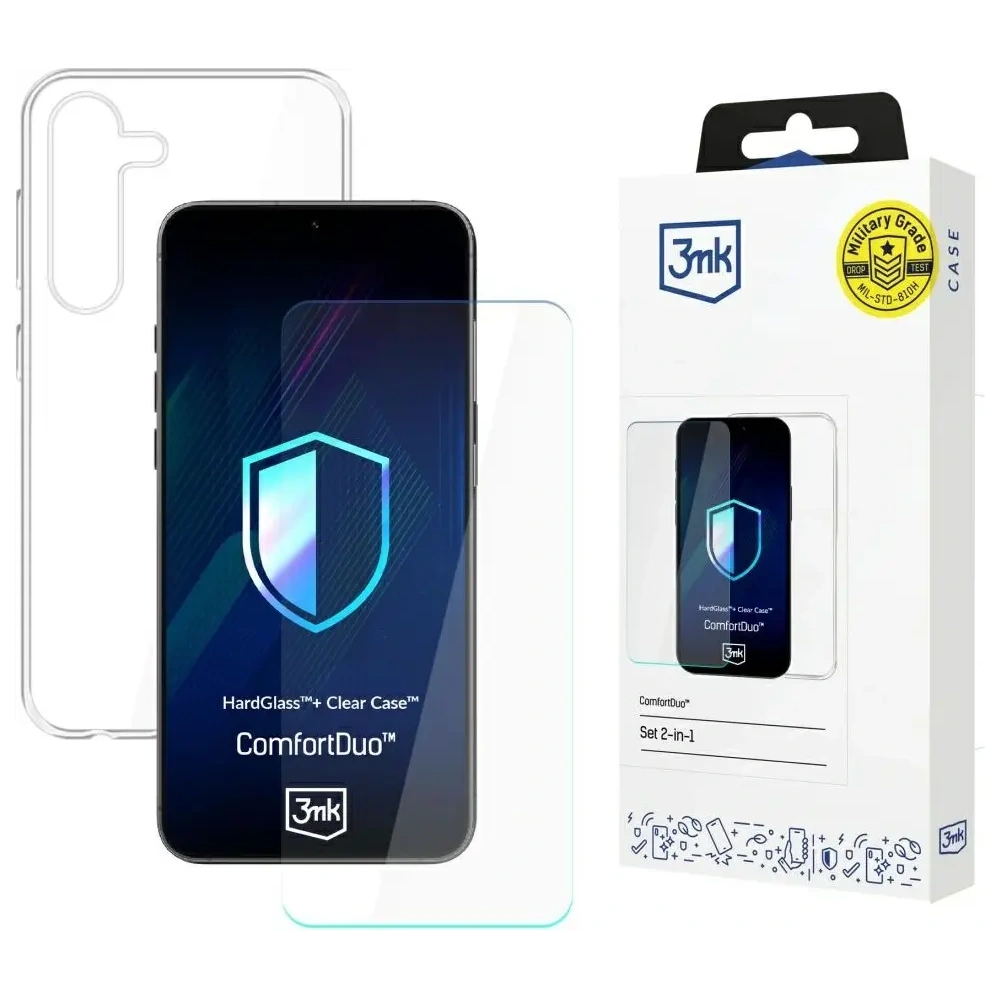 Hurtownia GSM - Zestaw 3MK ComfortDuo Clear HardGlass + Clear Case do Samsung Galaxy S25+ Plus - 3MK16588 - {ean13} - Hurt
