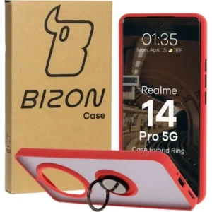 Hurtownia GSM - Bizon Case Hybrid Gyűrű Realme 14 Pro 5G füstös piros kerettel - BIZ9305 - {ean13} - Hurt