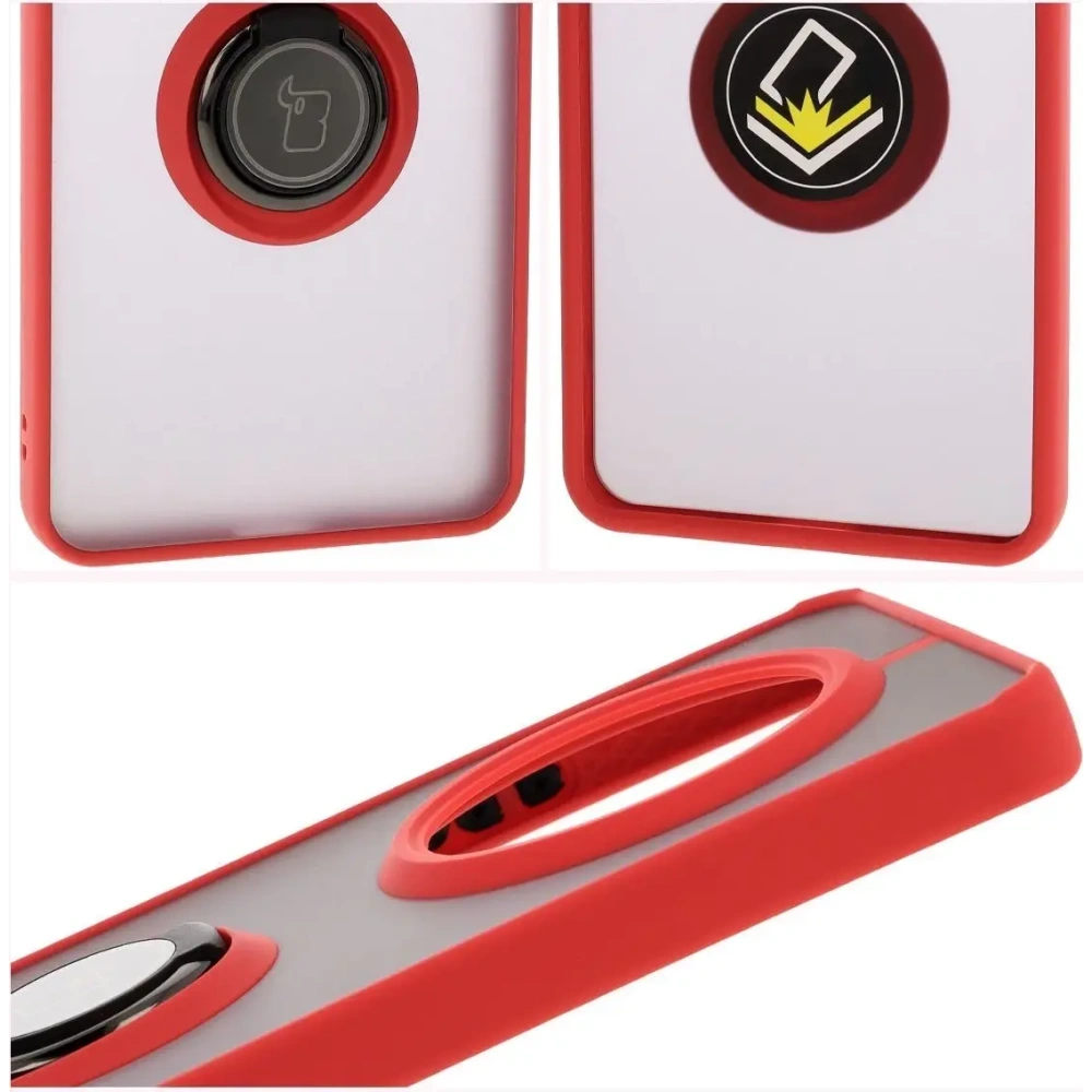 Hurtownia GSM - Bizon Case Hybrid Gyűrű Realme 14 Pro 5G füstös piros kerettel - BIZ9305 - {ean13} - Hurt