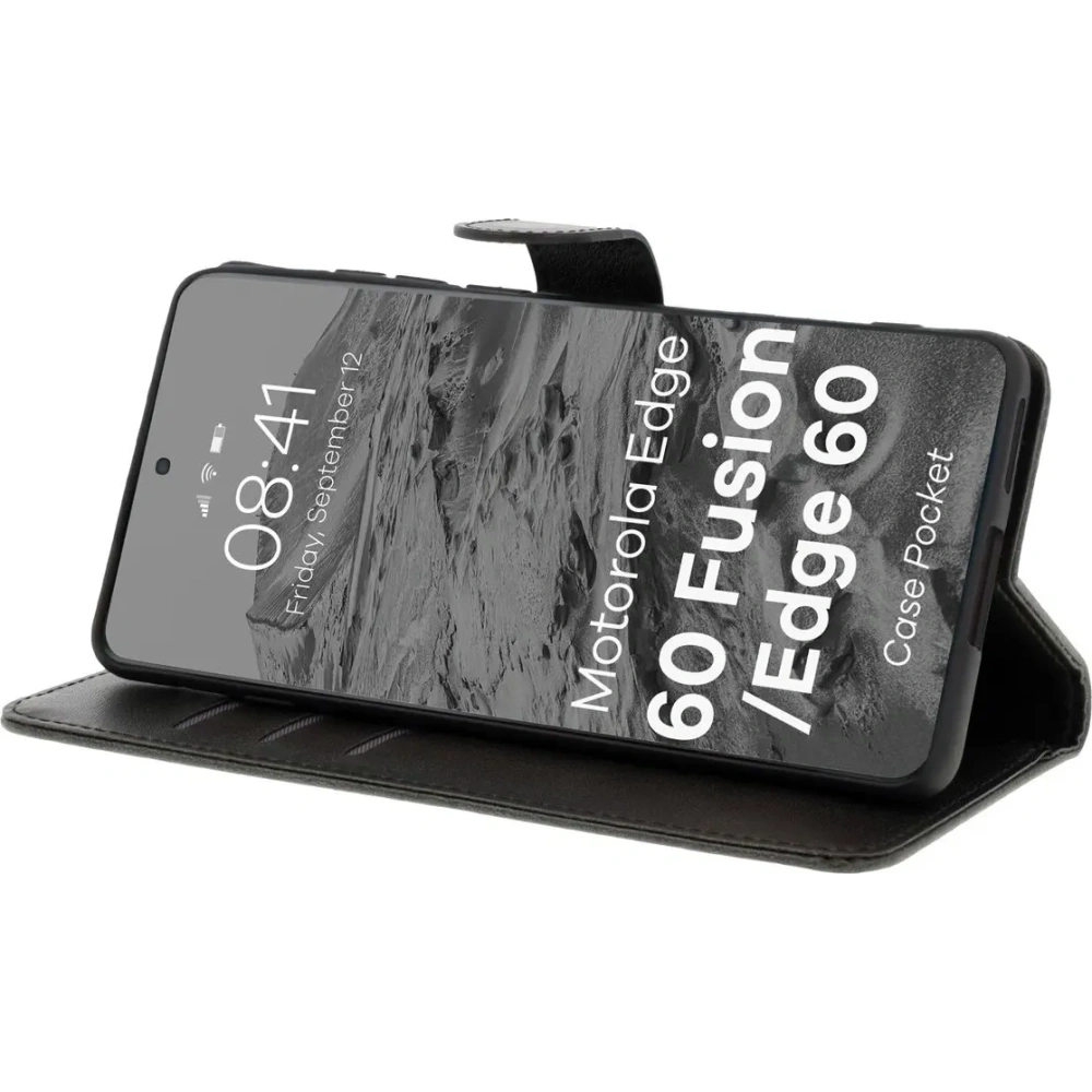 Hurtownia GSM - Bizon tok zsebre Motorola Edge 60 / 60 Fusion fekete - BIZ9306 - {ean13} - Hurt