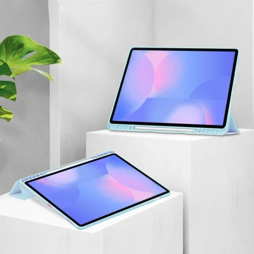 Etui z klapką Bizon Case Tab Clear Matt do Samsung Galaxy Tab S10 FE+ Plus błękitne