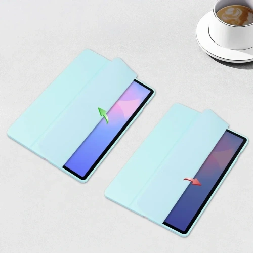 Etui z klapką Bizon Case Tab Clear Matt do Samsung Galaxy Tab S10 FE+ Plus błękitne