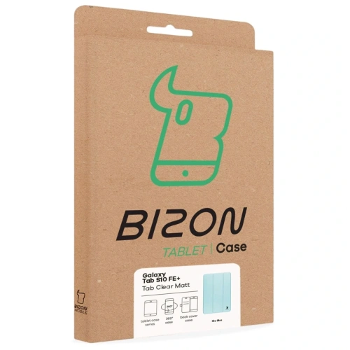 Etui z klapką Bizon Case Tab Clear Matt do Samsung Galaxy Tab S10 FE+ Plus błękitne