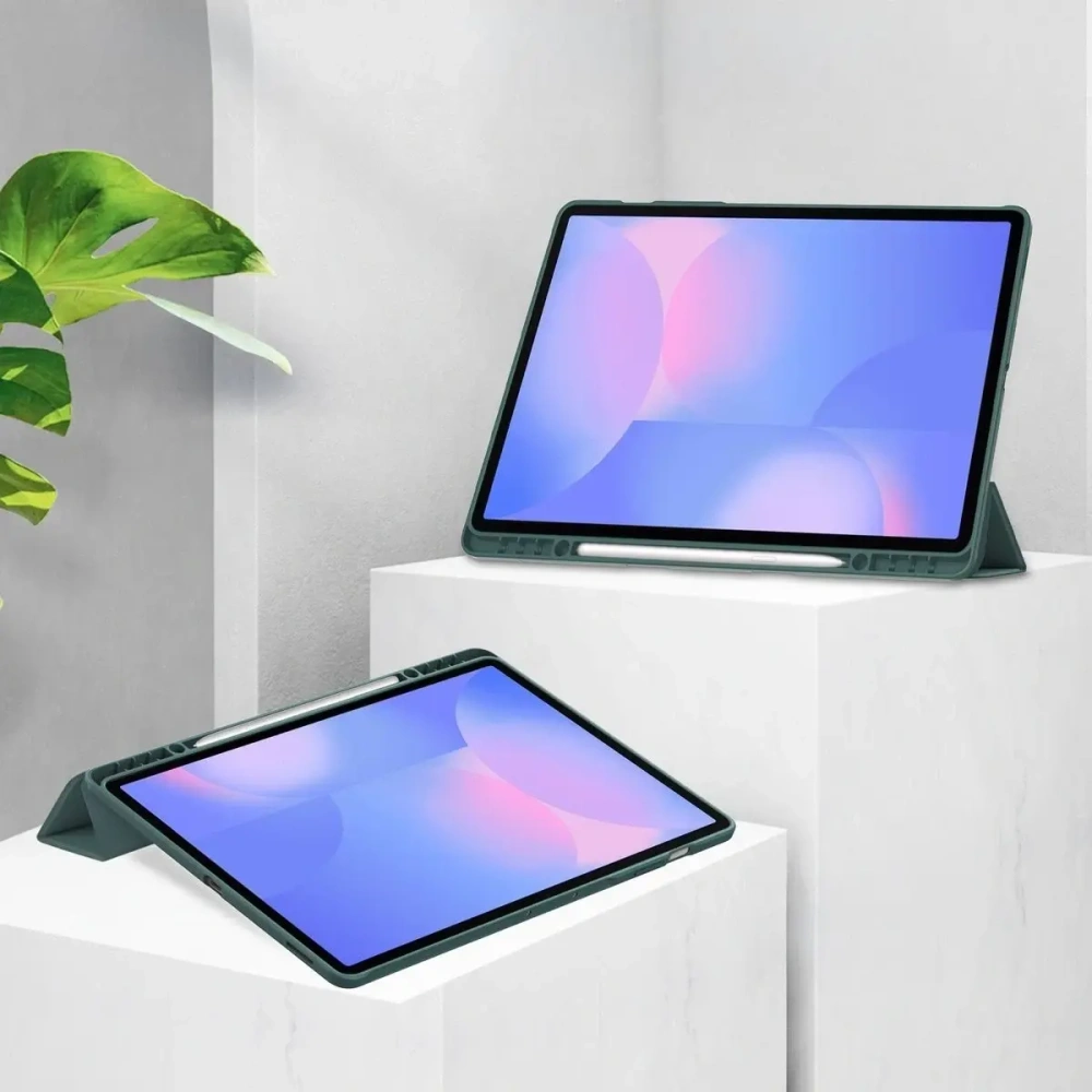Hurtownia GSM - Husa Bizon Tab Clear Matt Samsung Galaxy Tab S10 FE+ Plus verde închis - BIZ9308 - {ean13} - Hurt