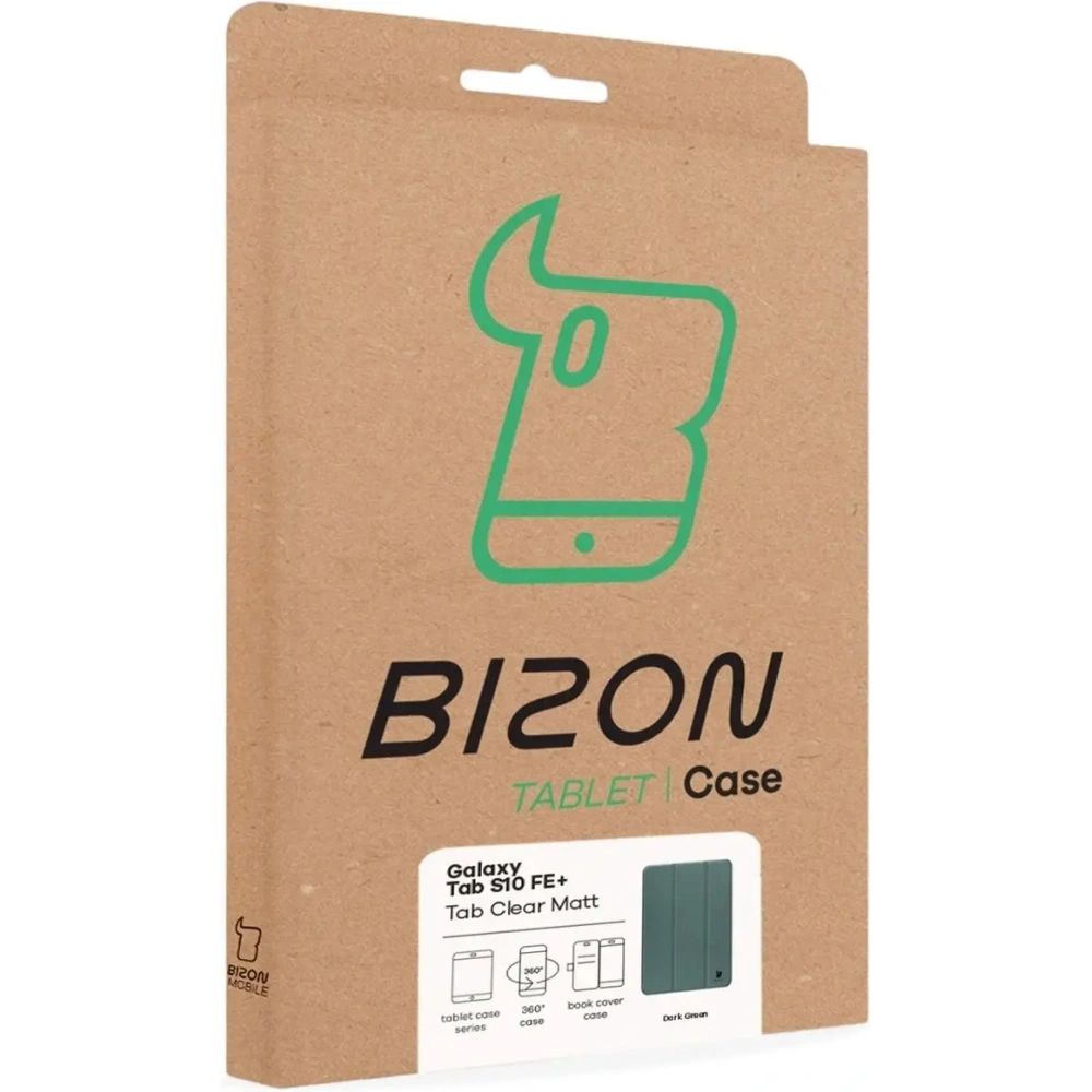 Wholesale Bizon Case Tab Clear Matt Samsung Galaxy Tab S10 FE+ Plus dark green - BIZ9308 - {ean13} - Hurt