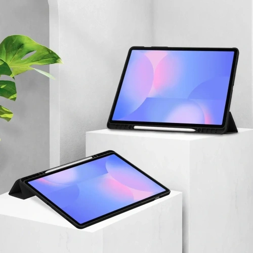 Etui z klapką Bizon Case Tab Clear Matt do Samsung Galaxy Tab S10 FE+ Plus czarne