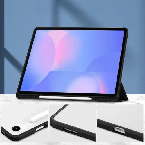 Etui z klapką Bizon Case Tab Clear Matt do Samsung Galaxy Tab S10 FE+ Plus czarne