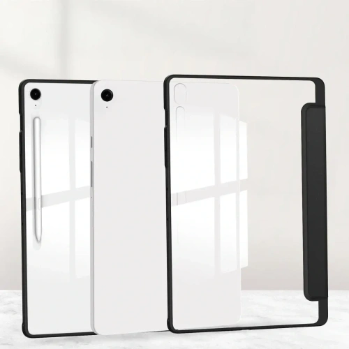 Etui z klapką Bizon Case Tab Clear Matt do Samsung Galaxy Tab S10 FE+ Plus czarne