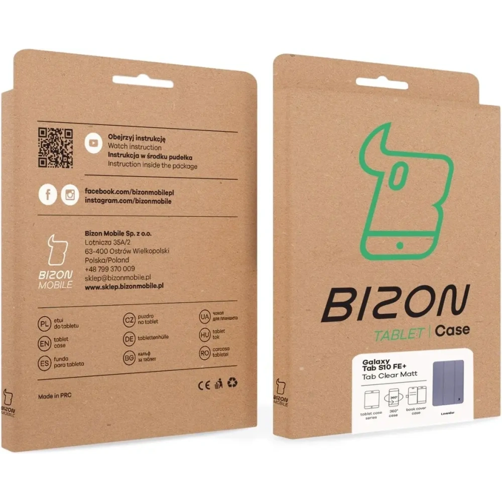 Wholesale Bizon Case Tab Clear Matt Samsung Galaxy Tab S10 FE+ Plus lavender - BIZ9311 - {ean13} - Hurt
