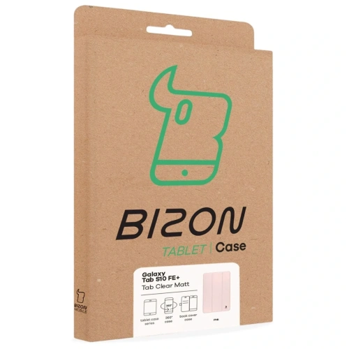 Etui z klapką Bizon Case Tab Clear Matt do Samsung Galaxy Tab S10 FE+ Plus różowe
