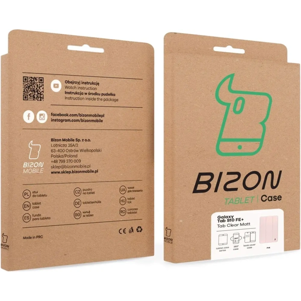 Wholesale Bizon Case Tab Clear Matt Samsung Galaxy Tab S10 FE+ Plus pink - BIZ9312 - {ean13} - Hurt