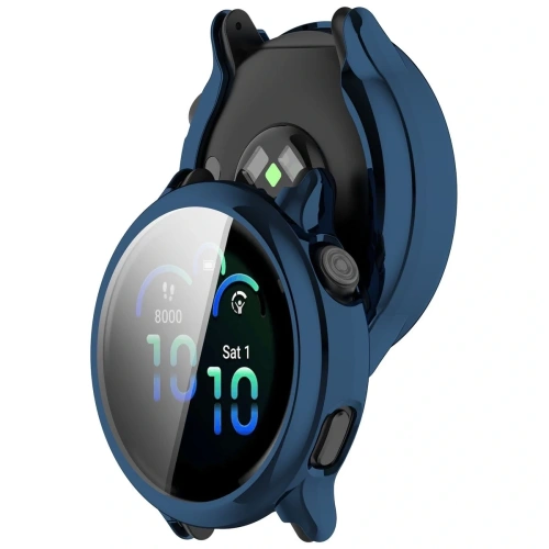 Etui z osłoną ekranu Bizon Case Watch Felipe do Garmin Vivoactive 6 niebieskie