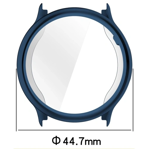 Etui z osłoną ekranu Bizon Case Watch Felipe do Garmin Vivoactive 6 niebieskie