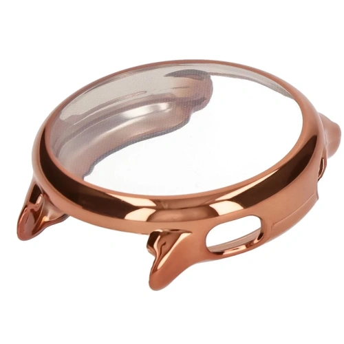 Etui z osłoną ekranu Bizon Case Watch Felipe do Garmin Vivoactive 6 różowozłote