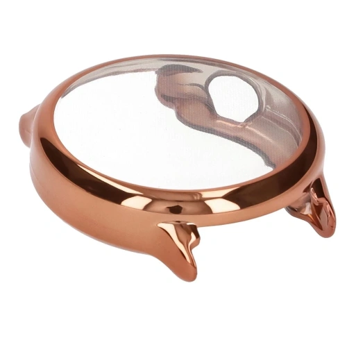 Etui z osłoną ekranu Bizon Case Watch Felipe do Garmin Vivoactive 6 różowozłote