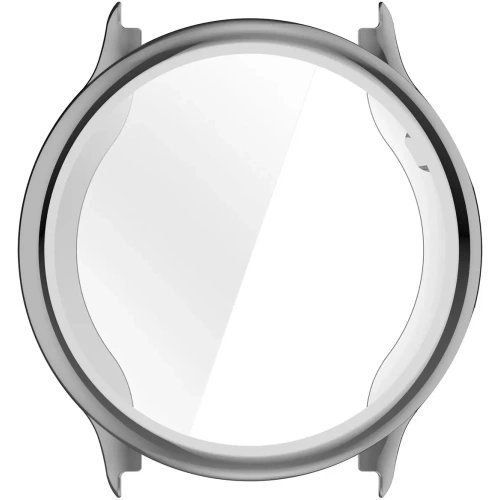 Etui z osłoną ekranu Bizon Case Watch Felipe do Garmin Vivoactive 6 srebrne