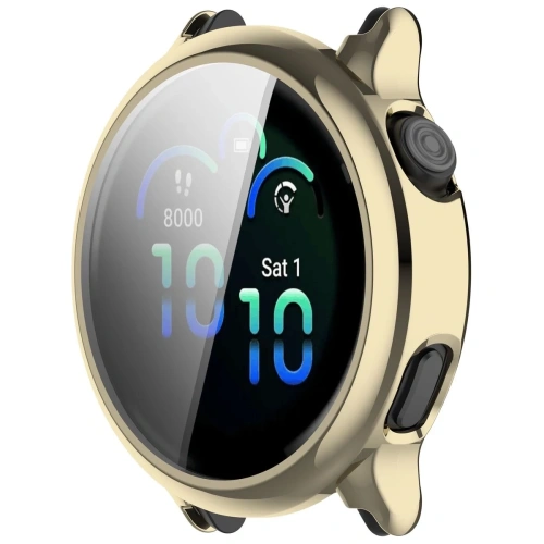 Etui z osłoną ekranu Bizon Case Watch Felipe do Garmin Vivoactive 6 złote