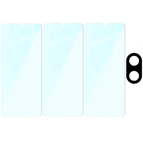 3x szkło na ekran+ szkło na aparat Bizon Glass Clear 2 Pack do Xiaomi Redmi A5 4G / POCO C71 4G