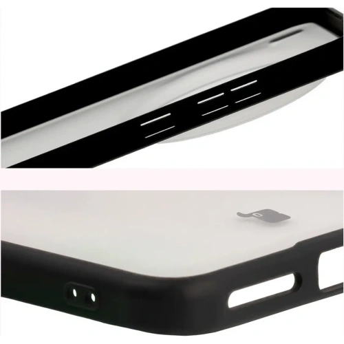 Etui Bizon Case Angelo do Vivo X200 Pro przydymione z czarną ramką