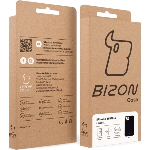 Etui Bizon Case Łupka do Apple iPhone 15 Plus czarne