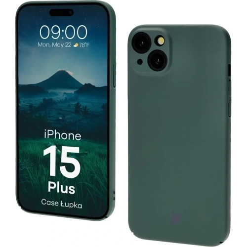 Etui Bizon Case Łupka do Apple iPhone 15 Plus zielone
