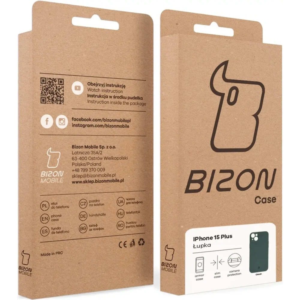 Hurtownia GSM - Bizon Case Lupka Apple iPhone 15 Plus zöld - BIZ9330 - {ean13} - Hurt