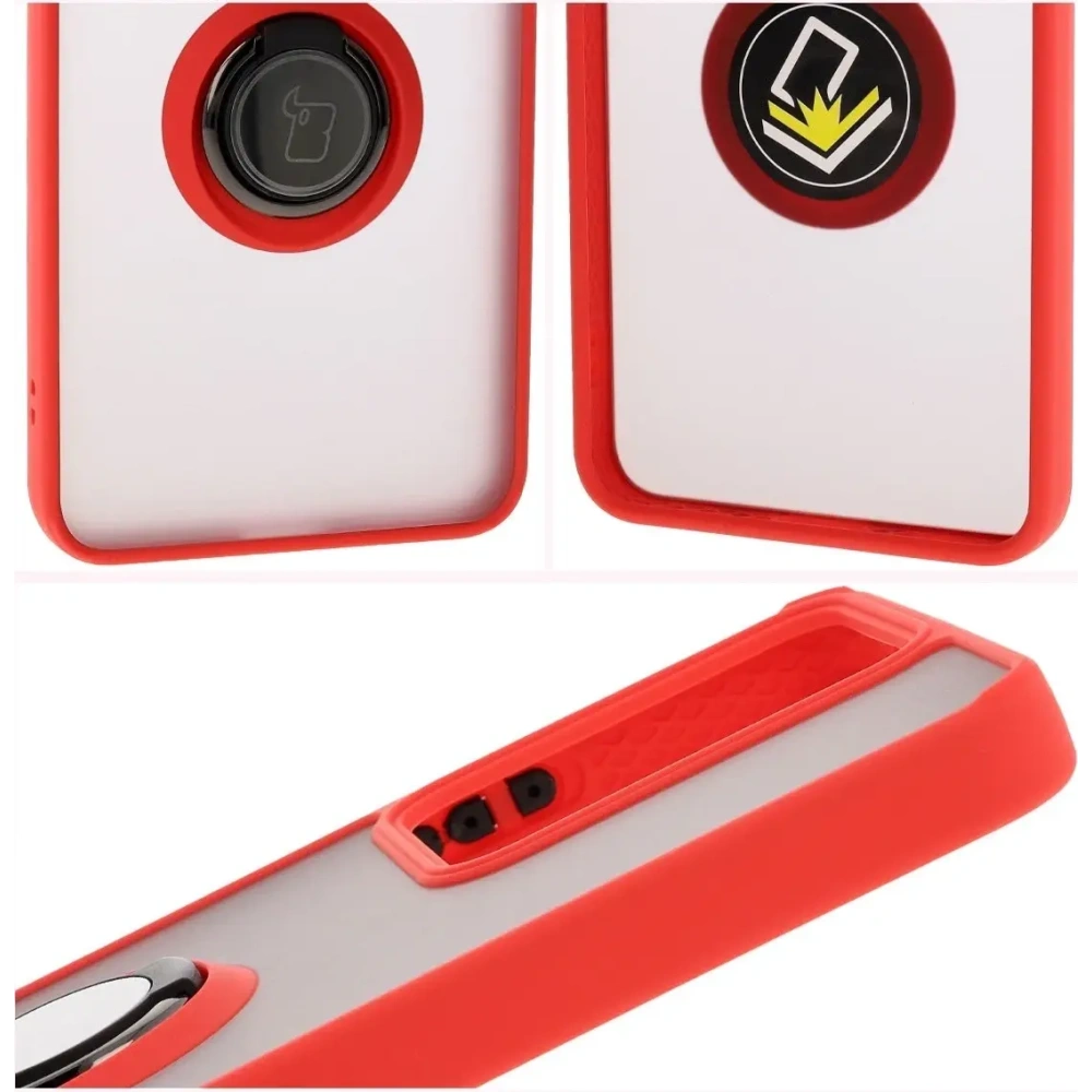 Hurtownia GSM - Bizon Case Hybrid Gyűrű Realme 14 5G / 14T 5G füstös piros kerettel - BIZ9331 - {ean13} - Hurt