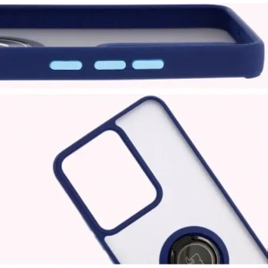 Hurtownia GSM - Bizon Case Hybrid Ring Realme 14 5G / 14T 5G fumuriu cu un cadru albastru închis - BIZ9332 - {ean13} - Hurt