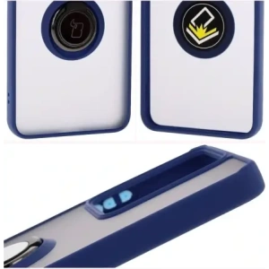 Hurtownia GSM - Bizon Case Hybrid Gyűrű Realme 14 5G / 14T 5G füstös színben, tengerészkék kerettel - BIZ9332 - {ean13} - Hurt