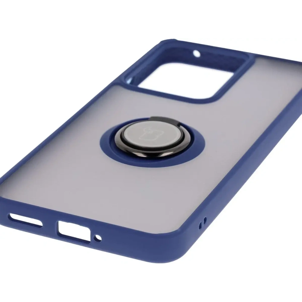 Wholesale Bizon Case Hybrid Ring Realme 14 5G / 14T 5G smoky with a navy blue frame - BIZ9332 - {ean13} - Hurt