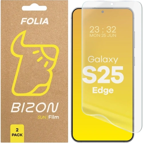 Folia matowa Bizon Glass Film Sun do Samsung Galaxy S25 Edge [2 PACK]