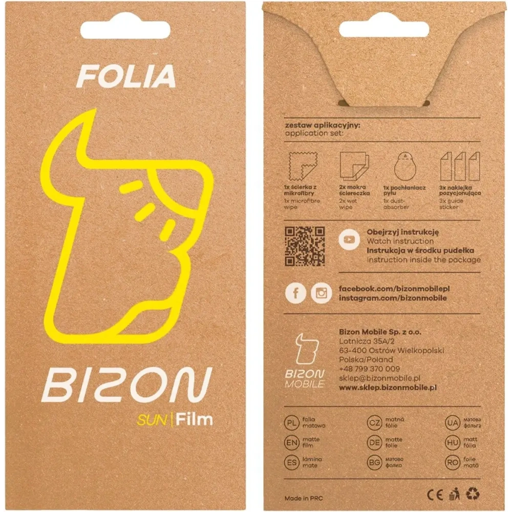 Hurtownia GSM - Bizon Üvegfólia Nap Vivo Y19s [2 CSOMAG] - BIZ9338 - {ean13} - Hurt