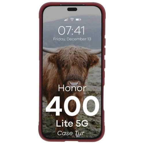 Pancerne etui Bizon Case Tur do Honor 400 Lite 5G burgundowe
