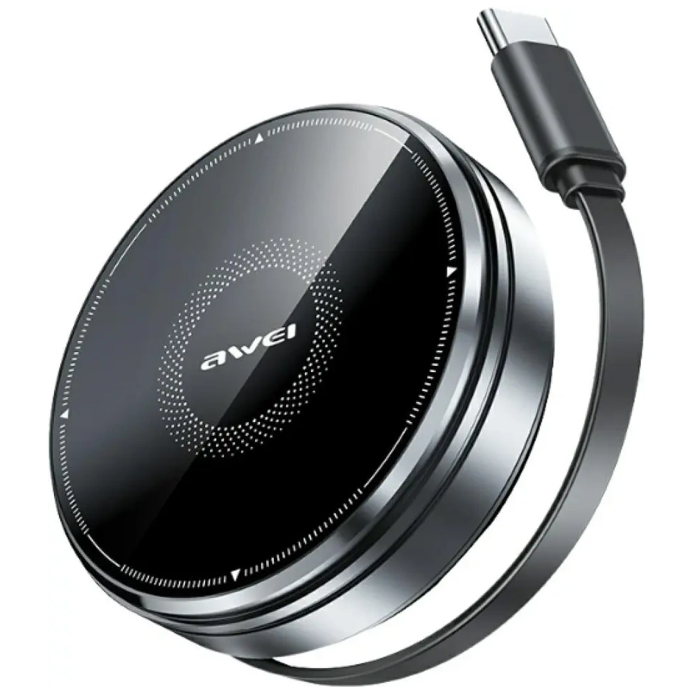 Hurtownia GSM - AWEI W27 15W 3-in-1 Încărcător Inducție MagSafe pentru telefon, ceas cu cablu USB-C de Încărcare Rapidă negru - AWEI253 - {ean13} - Hurt