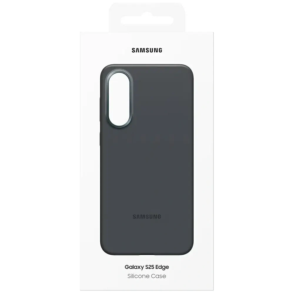 Husa din silicon Samsung Galaxy S25 Edge neagră