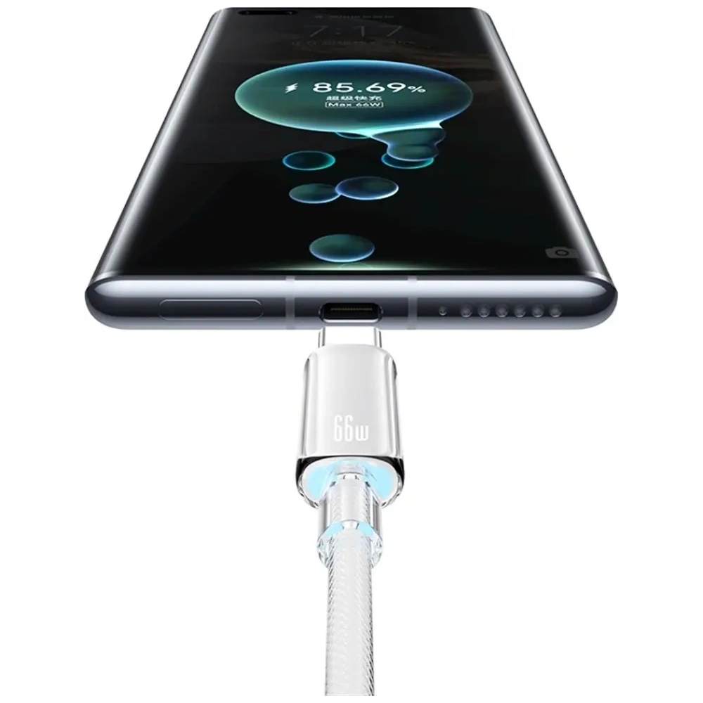 Hurtownia GSM - USAMS Cloud Series US-SJ658 USB-A / USB-C Kábel 6A 12m fehér - USA1260 - {ean13} - Hurt