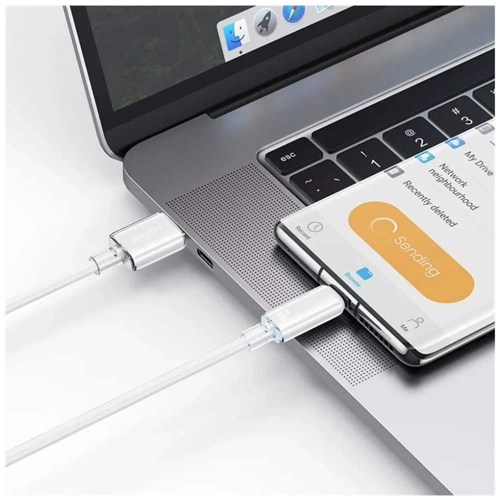 Hurtownia GSM - USAMS Cloud Sorozat US-SJ658 USB-A / USB-C Kábel 6A 12m kék - USA1262 - {ean13} - Hurt