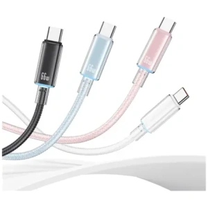 Hurtownia GSM - USAMS Cloud Series US-SJ658 USB-A / USB-C Kábel 6A 12m rózsaszín - USA1263 - {ean13} - Hurt