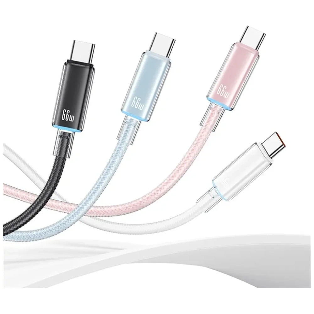 Hurtownia GSM - USAMS Cloud Series US-SJ658 USB-A / USB-C Kábel 6A 12m rózsaszín - USA1263 - {ean13} - Hurt