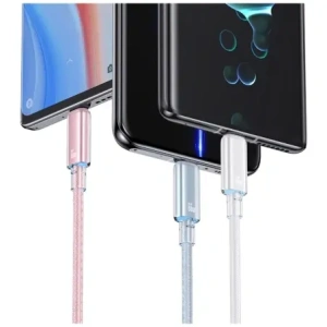 Hurtownia GSM - USAMS Cloud Series US-SJ658 USB-A / USB-C Kábel 6A 12m rózsaszín - USA1263 - {ean13} - Hurt