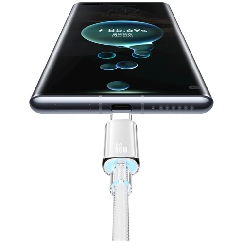 Kabel USB-A / USB-C USAMS Cloud Series US-SJ658 6A 12m różowy